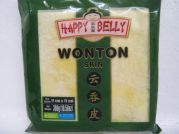 Wonton Skin, Wantan Blaetter, 11x11cm, 300g, Happy Belly